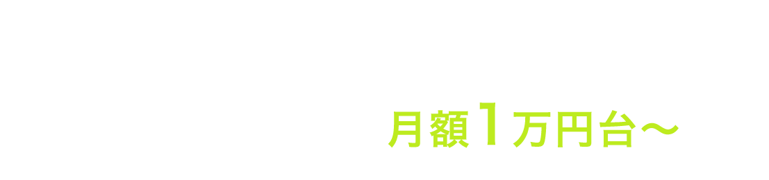 集中ブースラインナップ 業界最安値水準月額1万円台～