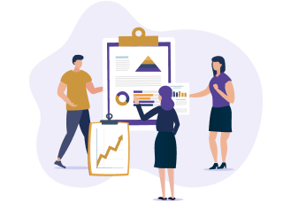 ビジョン、カルチャーの可視化のイラスト